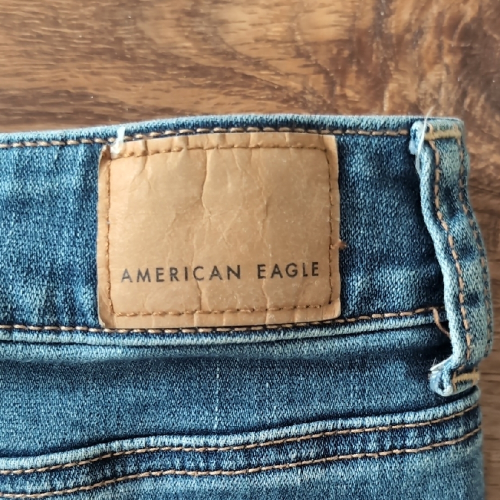 American Eagle Outfitters Blue Distressed Denim Mini Skirt - Picture 5 of 5